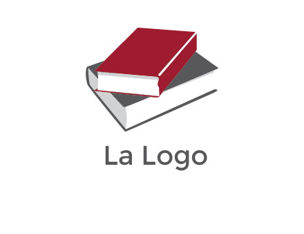 grey and red books logo