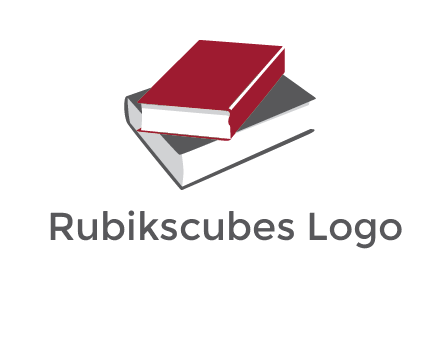 grey and red books logo