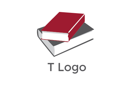 grey and red books logo