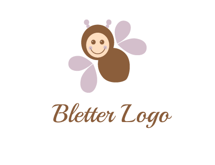 smiling butterfly logo