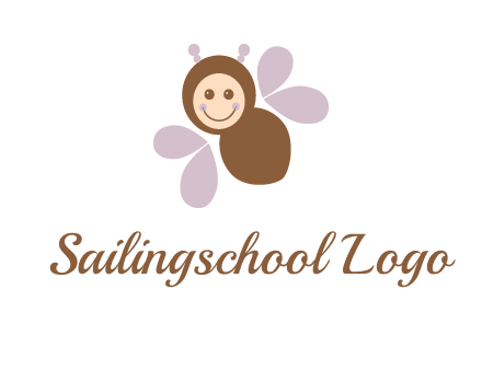 smiling butterfly logo