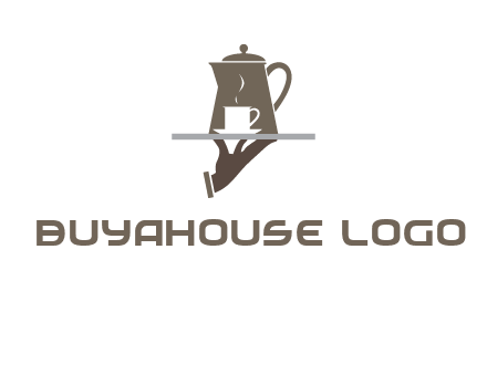 server bringing tea logo