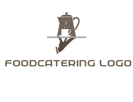 server bringing tea logo