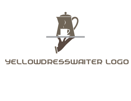 server bringing tea logo