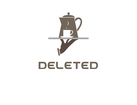 server bringing tea logo