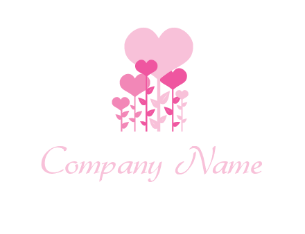 hearts growing on plants logo