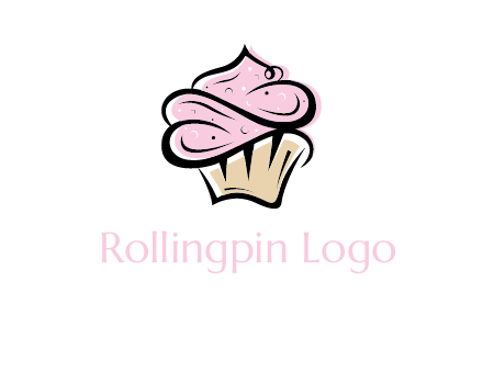 bakery logo with cupcake