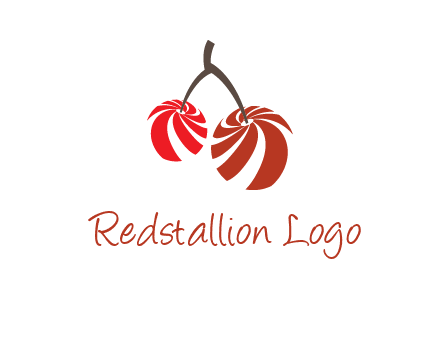 striped cherries logo