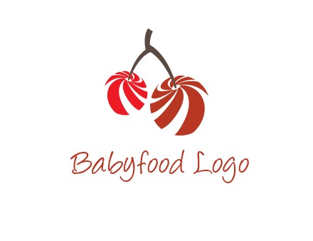 striped cherries logo