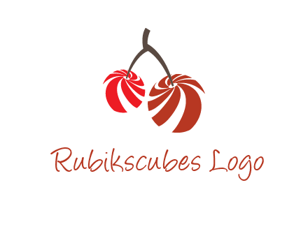 striped cherries logo