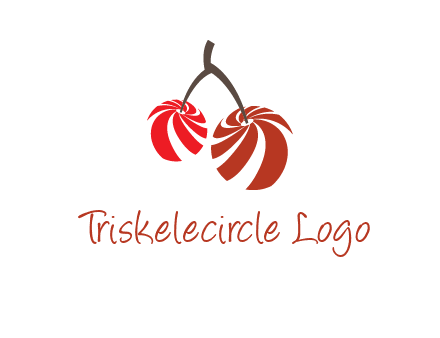 striped cherries logo