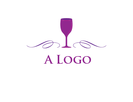 goblet with ribbons logo