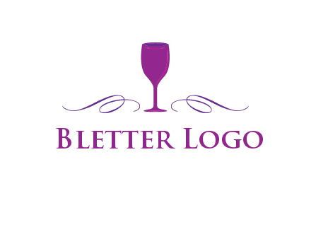 goblet with ribbons logo