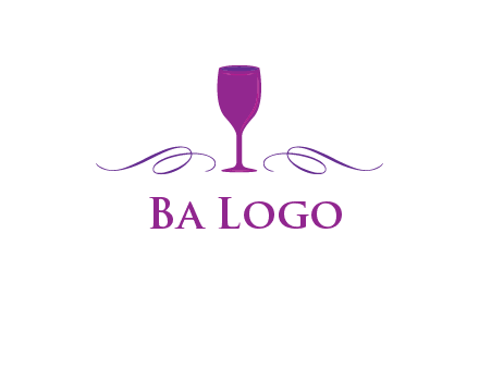 goblet with ribbons logo