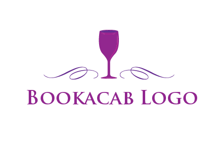 goblet with ribbons logo