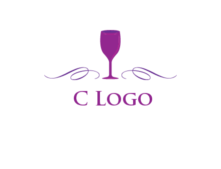 goblet with ribbons logo