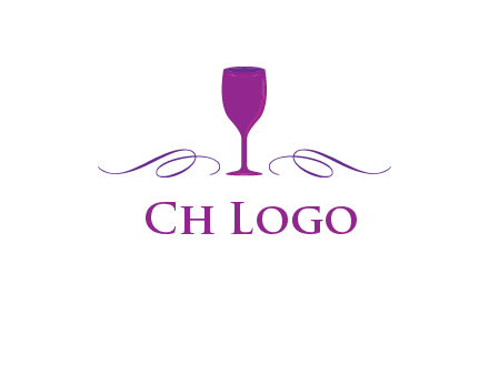 goblet with ribbons logo