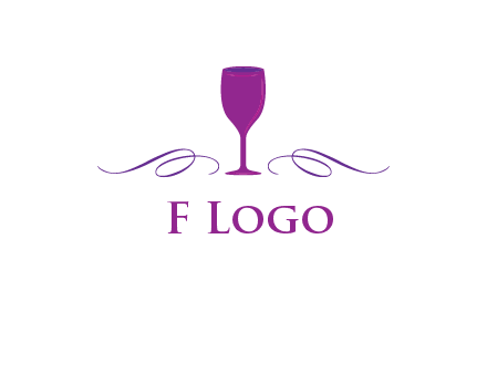 goblet with ribbons logo