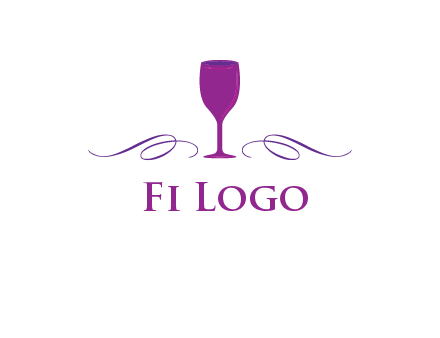 goblet with ribbons logo