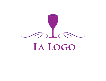 goblet with ribbons logo