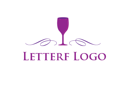 goblet with ribbons logo