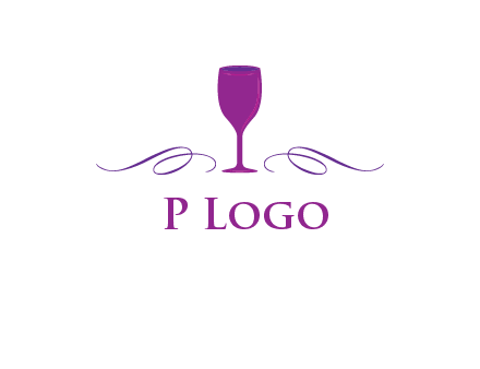 goblet with ribbons logo