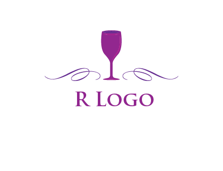 goblet with ribbons logo