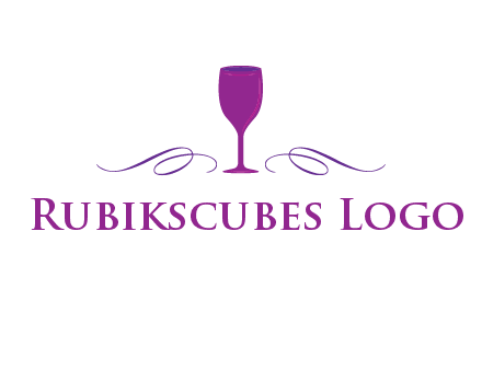 goblet with ribbons logo