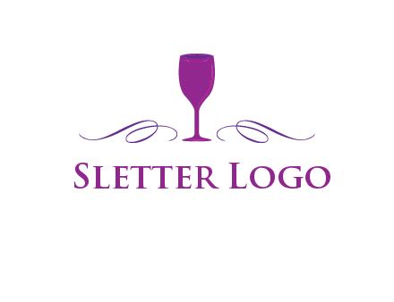 goblet with ribbons logo