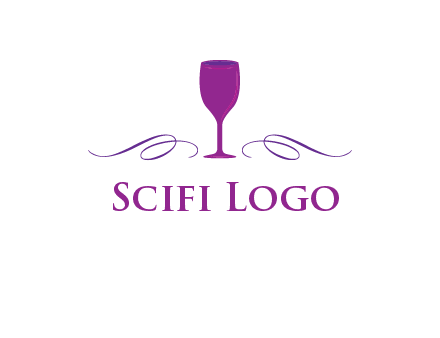 goblet with ribbons logo