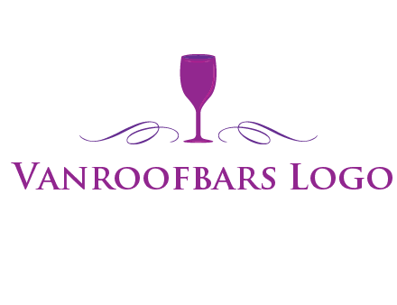 goblet with ribbons logo