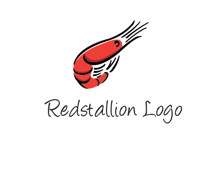 line art shrimp restaurant logo