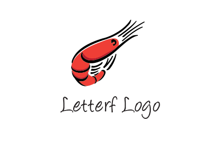 line art shrimp restaurant logo