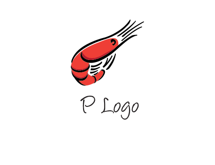 line art shrimp restaurant logo