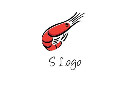 line art shrimp restaurant logo