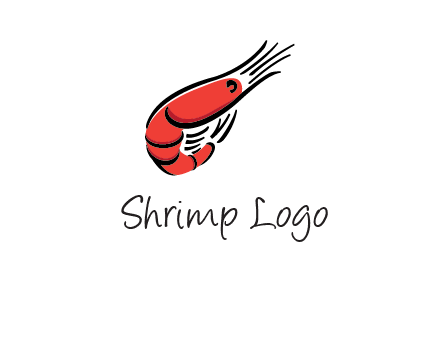 line art shrimp restaurant logo