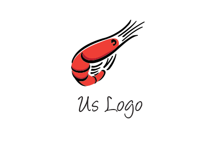 line art shrimp restaurant logo