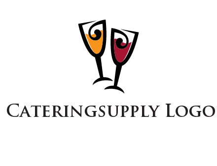 wine glasses logo