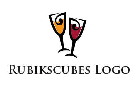 wine glasses logo