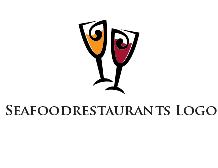 wine glasses logo