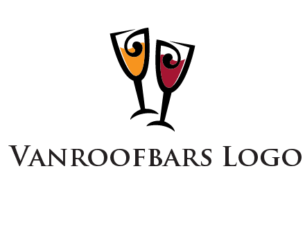 wine glasses logo