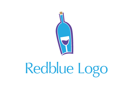 goblet inside wine bottle logo