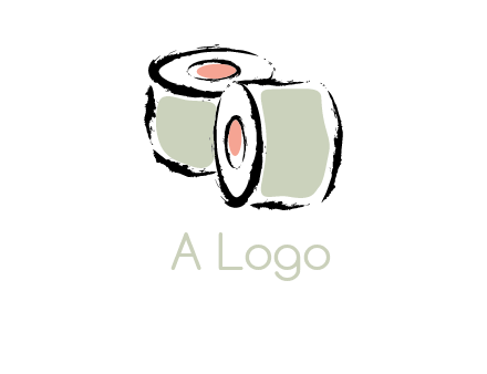 sushi rolls or toilet paper logo