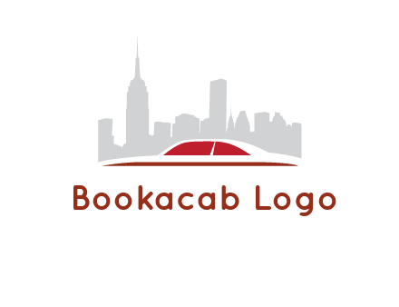 cityscape logo with a rooftop of a car