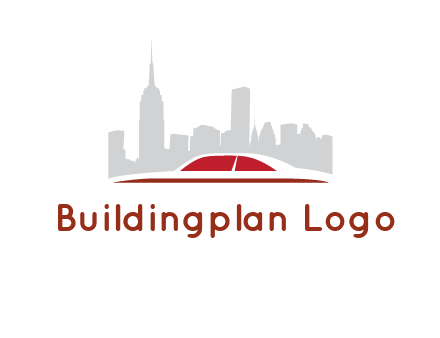 cityscape logo with a rooftop of a car