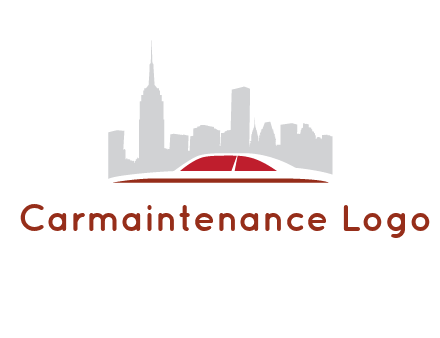 cityscape logo with a rooftop of a car