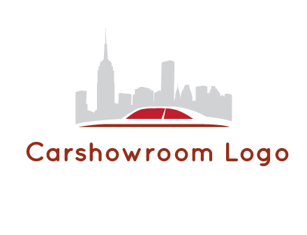 cityscape logo with a rooftop of a car