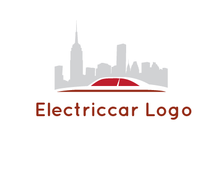 cityscape logo with a rooftop of a car