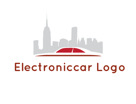 cityscape logo with a rooftop of a car