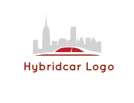 cityscape logo with a rooftop of a car